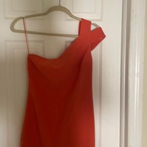 one shoulder dress. Runs really small.